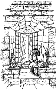 Cámara de tiro neurobalístico. Fuente: Glosario de arquitectura defensiva medieval. L. de Mora-Figueroa.